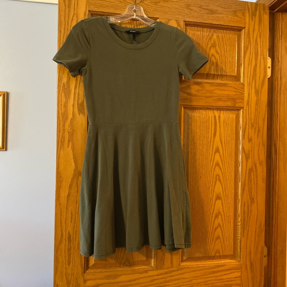 Forest Green Skater Dress